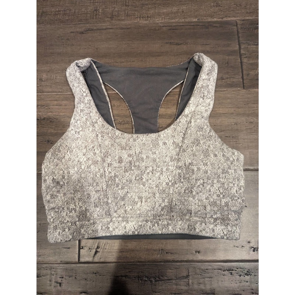 Gymshark Women's Heather Grey Sports Bra, Size XS